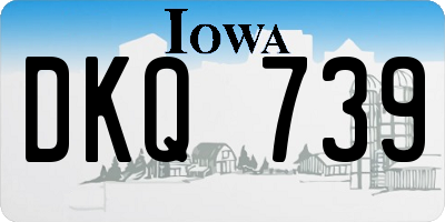 IA license plate DKQ739