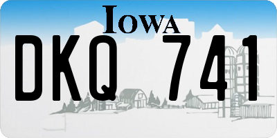 IA license plate DKQ741