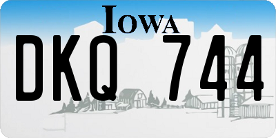 IA license plate DKQ744