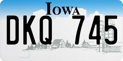 IA license plate DKQ745