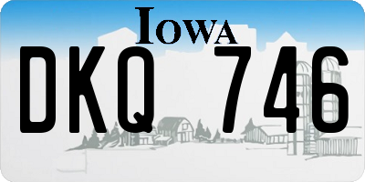 IA license plate DKQ746