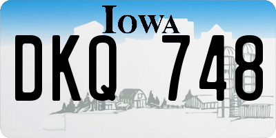 IA license plate DKQ748