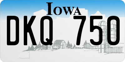 IA license plate DKQ750