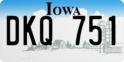 IA license plate DKQ751
