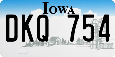 IA license plate DKQ754