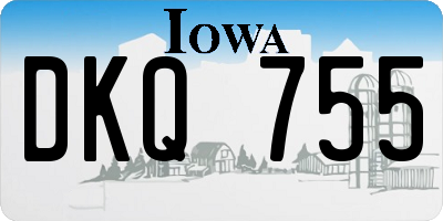 IA license plate DKQ755
