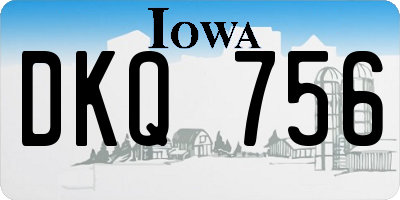 IA license plate DKQ756