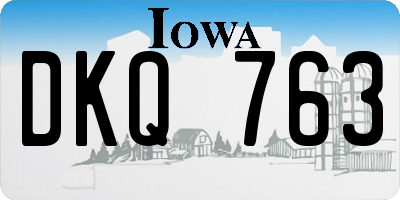 IA license plate DKQ763