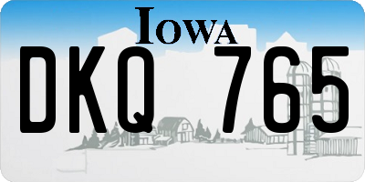 IA license plate DKQ765
