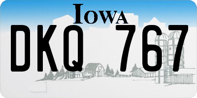 IA license plate DKQ767