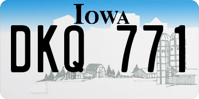 IA license plate DKQ771