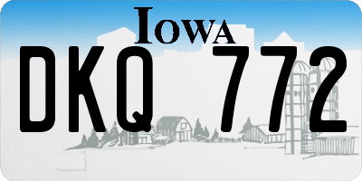 IA license plate DKQ772
