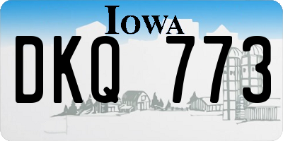 IA license plate DKQ773