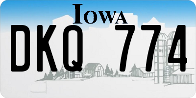 IA license plate DKQ774