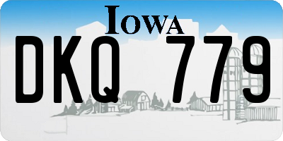 IA license plate DKQ779