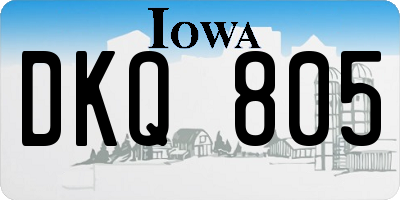 IA license plate DKQ805