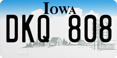 IA license plate DKQ808