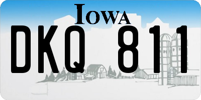 IA license plate DKQ811