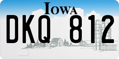IA license plate DKQ812
