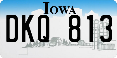 IA license plate DKQ813