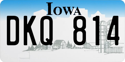 IA license plate DKQ814