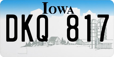 IA license plate DKQ817