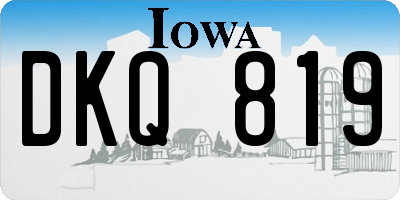 IA license plate DKQ819