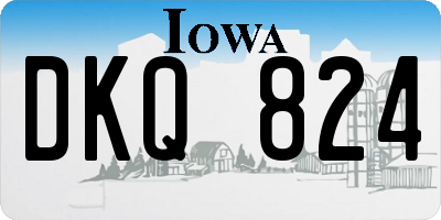 IA license plate DKQ824