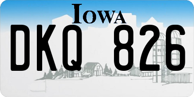 IA license plate DKQ826