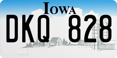 IA license plate DKQ828