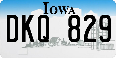 IA license plate DKQ829