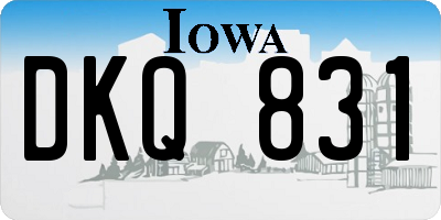 IA license plate DKQ831