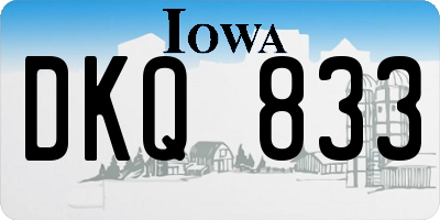 IA license plate DKQ833