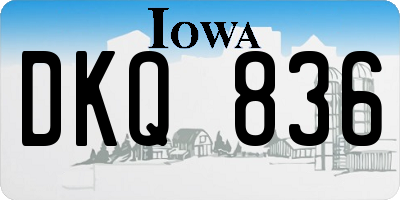 IA license plate DKQ836