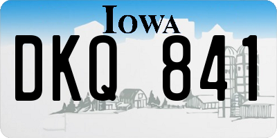 IA license plate DKQ841