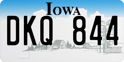 IA license plate DKQ844