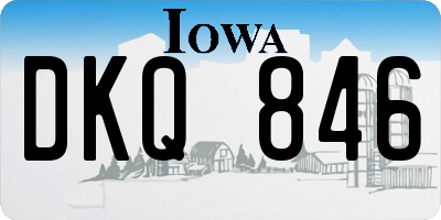 IA license plate DKQ846