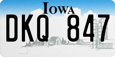 IA license plate DKQ847