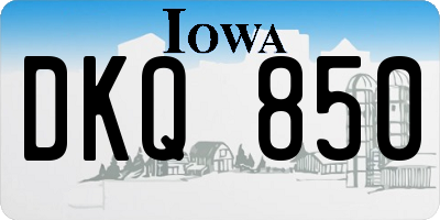 IA license plate DKQ850