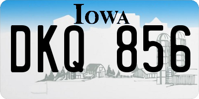 IA license plate DKQ856