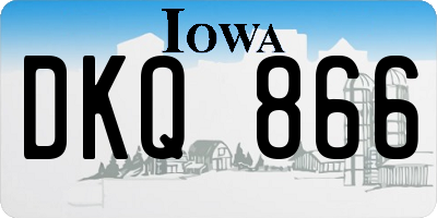 IA license plate DKQ866