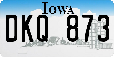 IA license plate DKQ873
