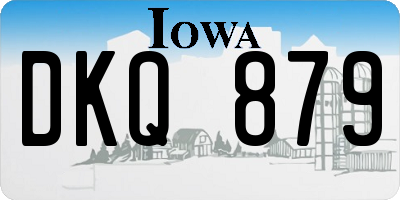 IA license plate DKQ879