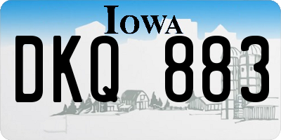 IA license plate DKQ883