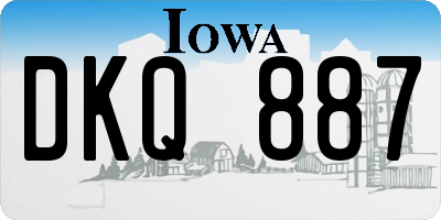 IA license plate DKQ887