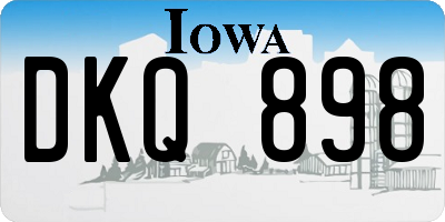 IA license plate DKQ898