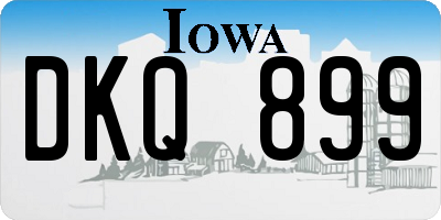 IA license plate DKQ899