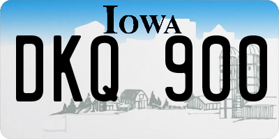IA license plate DKQ900