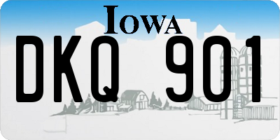 IA license plate DKQ901