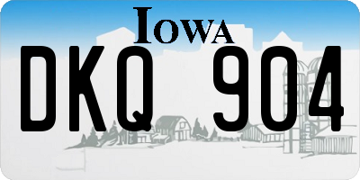 IA license plate DKQ904